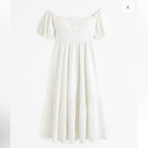 Abercrombie & Fitch Emerson Off-The-Shoulder Midi Dress